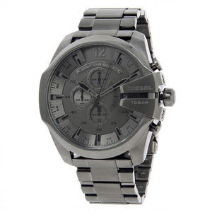 Buy Shop Diesel Mega Chief Chronograph Grey Dial Grey Steel Strap Watch for Men - DZ4282 USA Online