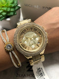 Buy Shop Michael Kors Camille Gold Dial Gold Steel Strap Watch for Women - MK5902 USA Online