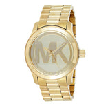 Buy Shop Michael Kors Runway Gold Dial Gold Steel Strap Watch for Women - MK5473 USA Online