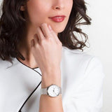 Buy Shop Fossil Tailor Silver Dial Silver Steel Strap Watch for Women - ES3712 USA Online