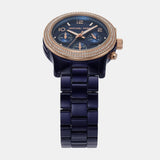 Buy Shop Michael Kors Runway Chronograph Blue Dial Blue Steel Strap Watch for Women - MK7423 USA Online