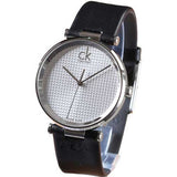 Buy Shop Calvin Klein Sight Silver Dial Black Leather Strap Watch for Men - K1S21120 USA Online