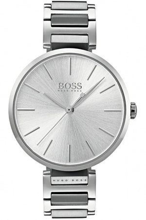 Buy Shop Hugo Boss Allusion Quartz Silver Dial Silver Steel Strap Watch For Women - 1502414 USA Online