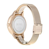 Hugo Boss Symphony Grey Dial Gold Mesh Bracelet Watch for Women - 1502424