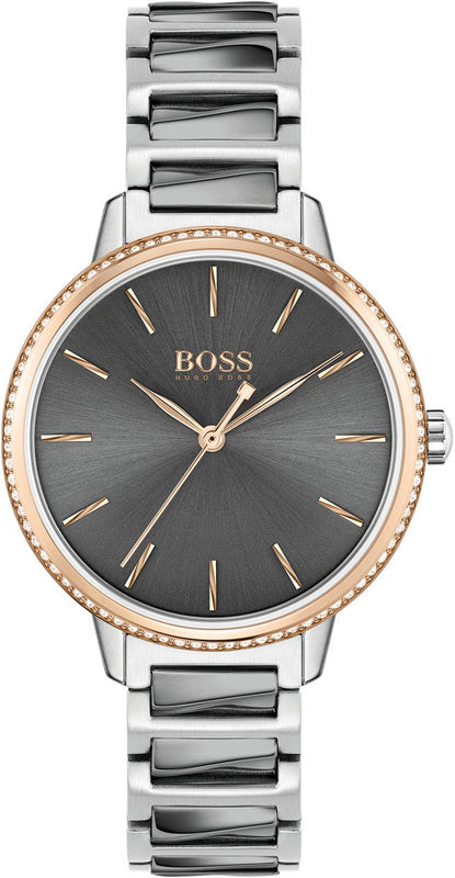 Buy Shop Hugo Boss Signature Grey Dial Silver Steel Strap Watch for Men - 1502569 USA Online