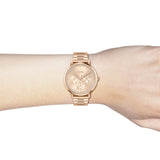 Hugo Boss Prima Gold Dial Gold Steel Strap Watch for Women - 1502571