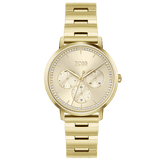 Hugo Boss Prima Gold Dial Gold Steel Strap Watch for Women - 1502572