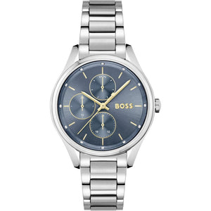 Buy Shop Hugo Boss Grand Course Blue Dial Silver Steel Strap Watch for Women - 1502583 USA Online