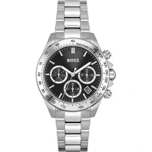 Buy Shop Hugo Boss Novia Black Dial Silver Steel Strap Watch for Women - 1502614 USA Online