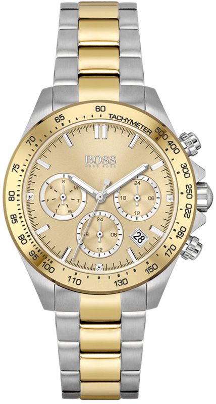 Buy Shop Hugo Boss Novia Gold Dial Two Tone Steel Strap Watch for Women - 1502618 USA Online