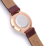 Buy Shop Daniel Wellington Classic Suffolk White Dial Brown Leather Strap Watch For Men - DW00100122 USA Online