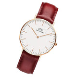 Buy Shop Daniel Wellington Classic Suffolk White Dial Brown Leather Strap Watch For Men - DW00100122 USA Online
