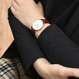 Buy Shop Daniel Wellington Classic Suffolk White Dial Brown Leather Strap Watch For Men - DW00100122 USA Online