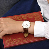 Buy Shop Daniel Wellington Classic Suffolk White Dial Brown Leather Strap Watch For Men - DW00100122 USA Online