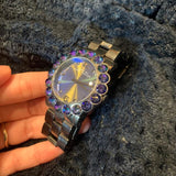 Buy Shop Marc Jacobs Amy Purple Dial Black Steel Strap Watch for Women - MBM3224 USA Online