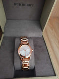 Buy Shop Burberry The City White Dial Rose Gold Steel Strap Watch for Women - BU9004 USA Online