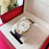 Buy Shop Salvatore Ferragamo F-80 Classic White Dial Brown Leather Strap Watch for Men - SFDT00819 USA Online
