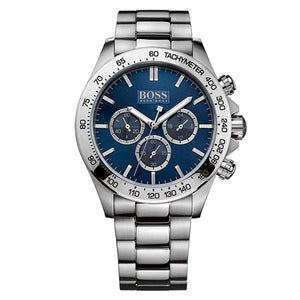 Buy Shop Hugo Boss Ikon Blue Dial Silver Steel Strap Watch for Men - 1512963 USA Online