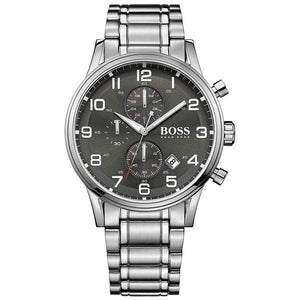 Buy Shop Hugo Boss Aeroliner Black Dial Silver Steel Strap Watch for Men - 1513181 USA Online