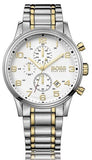 Hugo Boss Areoliner Chronograph White Dial Two Tone Steel Strap Watch for Men - 1513236