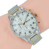 Buy Shop Hugo Boss Areoliner Chronograph White Dial Two Tone Steel Strap Watch for Men - 1513236 USA Online