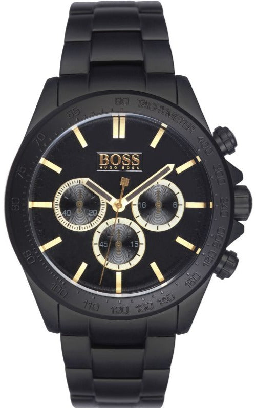 Buy Shop Hugo Boss Ikon Black Dial Black Steel Strap Watch for Men - 1513278 USA Online