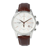 Hugo Boss Jet White Dial Brown Leather Strap Watch for Men - 1513280