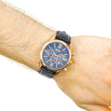 Buy Shop Hugo Boss Ambassador Chronograph Blue Dial Blue Leather Strap Watch For Men - HB1513320 USA Online