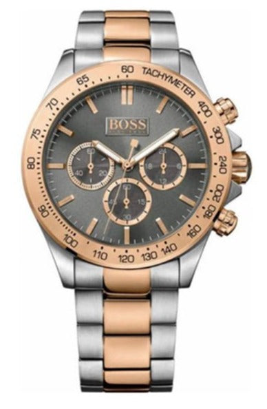 Buy Shop Hugo Boss Ikon Grey Dial Two Tone Steel Strap Watch for Men - 1513339 USA Online