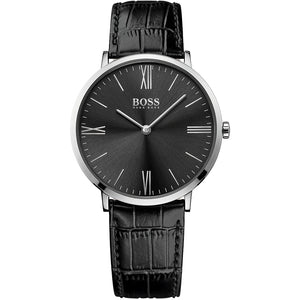 Buy Shop Hugo Boss Jackson Black Dial Black Leather Strap Watch for Men - 1513369 USA Online