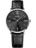 Buy Shop Hugo Boss Jackson Black Dial Black Leather Strap Watch for Men - 1513369 USA Online