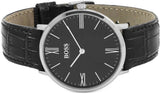 Buy Shop Hugo Boss Jackson Black Dial Black Leather Strap Watch for Men - 1513369 USA Online
