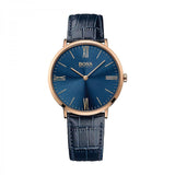 Buy Shop Hugo Boss Jackson Blue Dial Black Leather Strap Watch for Men - 1513371 USA Online
