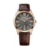 Buy Shop Hugo Boss Ambassador Grey Dial Brown Leather Strap Watch for Men - 1513387 USA Online