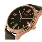 Buy Shop Hugo Boss Ambassador Grey Dial Brown Leather Strap Watch for Men - 1513387 USA Online