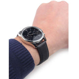 Buy Shop Hugo Boss Time One Chronograph Black Dial Black Leather Strap Watch for Men - 1513430 USA Online