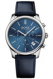 Buy Shop Hugo Boss Time One Blue Dial Black Leather Strap Watch for Men - 1513431 USA Online