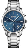 Buy Shop Hugo Boss Commander Blue Dial Silver Steel Strap Watch for Men - 1513434 USA Online
