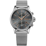 Hugo Boss Jet Chronograph Grey Dial Silver Mesh Bracelet Watch for Men - 1513440