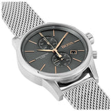 Hugo Boss Jet Chronograph Grey Dial Silver Mesh Bracelet Watch for Men - 1513440