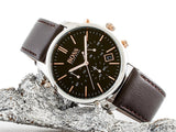 Buy Shop Hugo Boss Time One Black Dial Brown Leather Strap Watch for Men - 1513448 USA Online