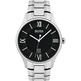 Buy Shop Hugo Boss Governer Black Dial Silver Steel Strap Watch for Men - 1513488 USA Online