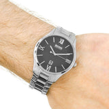 Buy Shop Hugo Boss Governer Black Dial Silver Steel Strap Watch for Men - 1513488 USA Online