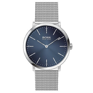 Buy Shop Hugo Boss Horizon Quartz Blue Dial Silver Mesh Bracelet Watch For Men - 1513541 USA Online
