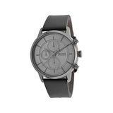Buy Shop Hugo Boss Architectural Grey Dial Grey Leather Strap Watch for Men - 1513570 USA Online