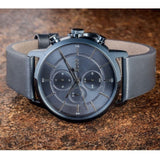 Buy Shop Hugo Boss Architectural Grey Dial Grey Leather Strap Watch for Men - 1513570 USA Online
