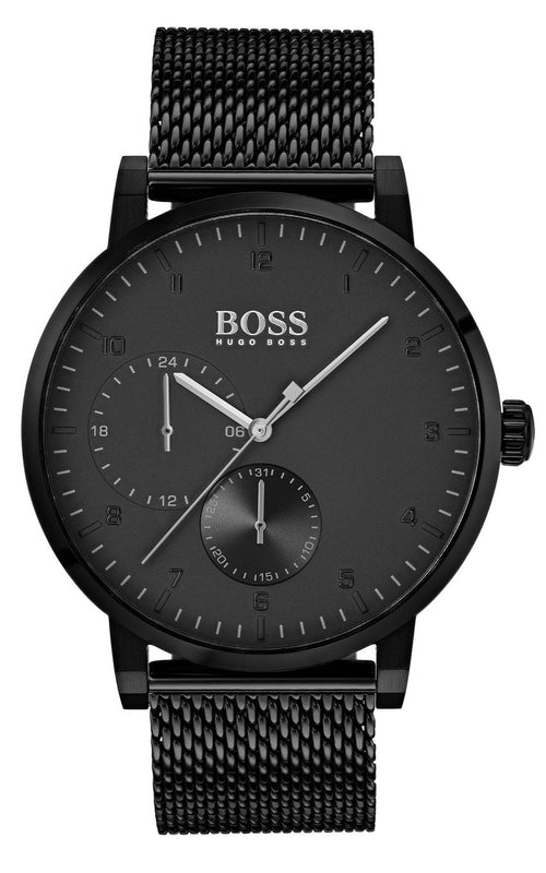 Buy Shop Hugo Boss Oxygen Black Dial Black Mesh Bracelet Watch for Men - 1513636 USA Online
