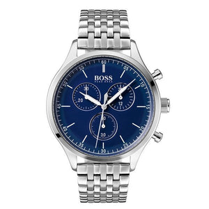 Buy Shop Hugo Boss Companion Blue Dial Silver Steel Strap Watch for Men - 1513653 USA Online