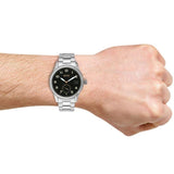 Buy Shop Hugo Boss Legacy Black Dial Silver Steel Strap Watch for Men - 1513671 USA Online