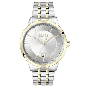 Buy Shop Hugo Boss Classic Silver Dial Two Tone Steel Strap Watch for Men - 1513687 USA Online